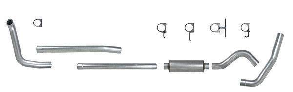 Pypes Performance Exhaust STD020 Turbo Back Exhaust System Single Side Exit 99-03 Ford 4 in Intermediate And Tail Pipe Muffler/Hardware Incl Tip Not Incl Natural Finish 409 Stainless Steel Pypes Exhaust - Truck Part Superstore