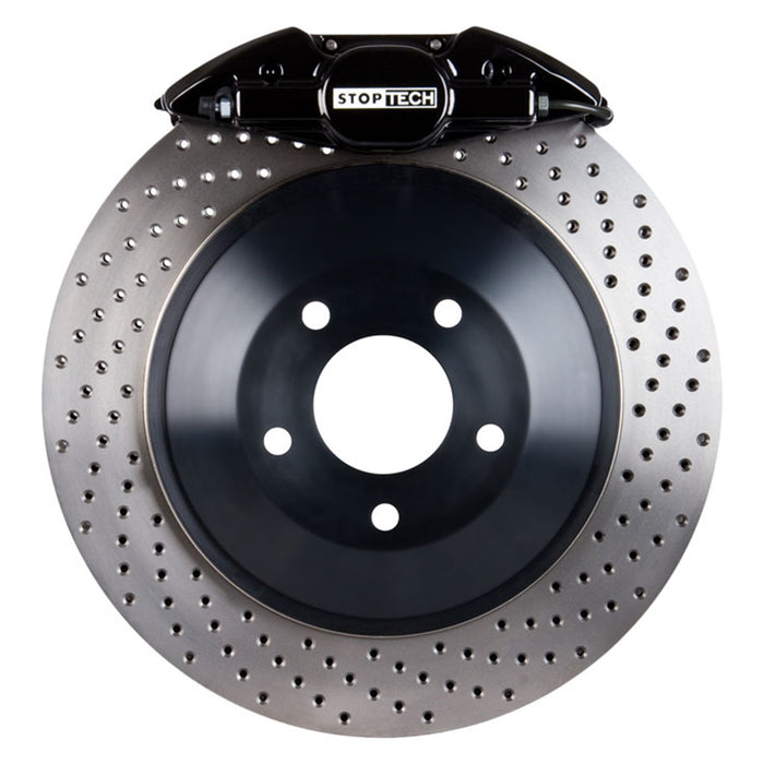 StopTech 83.841.002G.52 StopTech Big Brake Kit; Black Caliper; Drilled Two-Piece Rotor; Rear - Truck Part Superstore