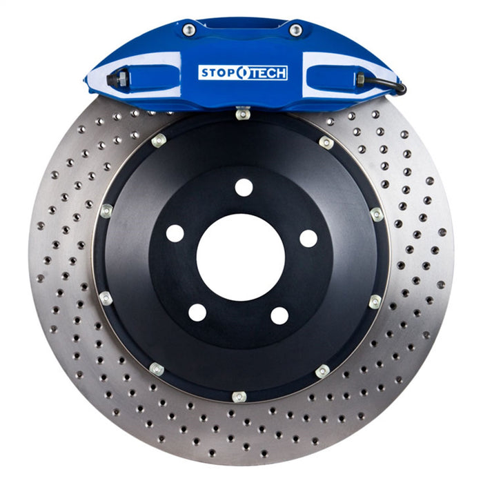 StopTech 83.197.0057.22 StopTech Big Brake Kit; Blue Caliper; Drilled Two-Piece Rotor; Rear - Truck Part Superstore