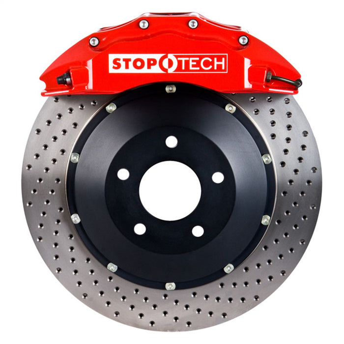 StopTech 83.646.6700.72 StopTech Big Brake Kit; Red Caliper; Drilled Two-Piece Zinc Coated Rotor; Front - Truck Part Superstore