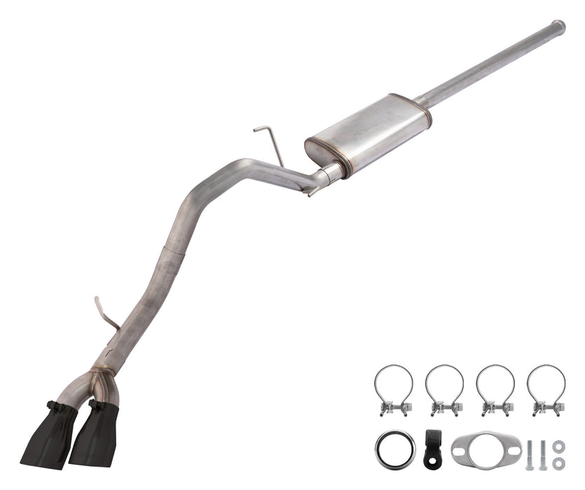 Pypes Performance Exhaust STT20SB 2005-15 Tacoma Cat-Back Exhaust With Street Pro Muffler & Black Tips STT20SB - Truck Part Superstore