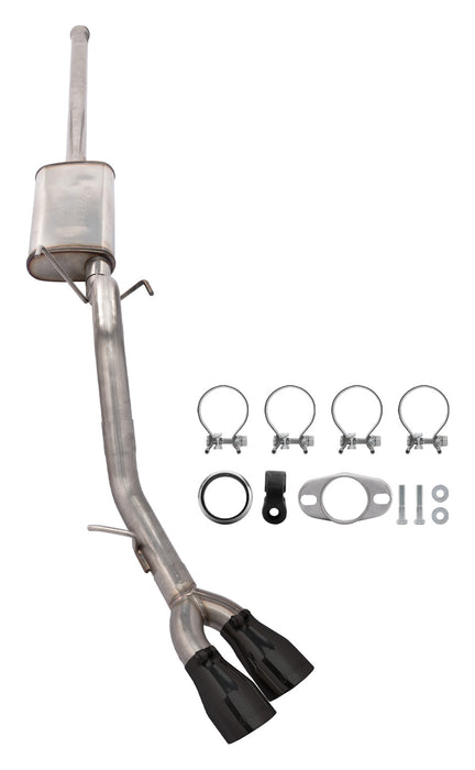 Pypes Performance Exhaust STT20SB 2005-15 Tacoma Cat-Back Exhaust With Street Pro Muffler & Black Tips STT20SB - Truck Part Superstore