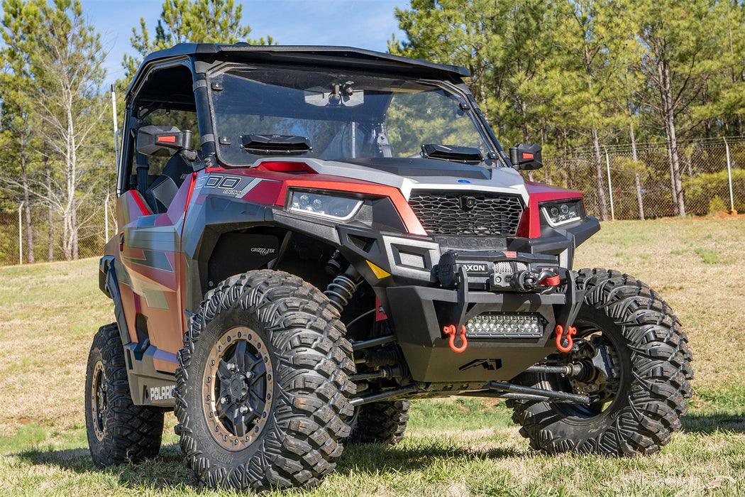 Fab Fours SXFB-1250-B SXS Winch Bumper; Uncoated/Paintable; - Truck Part Superstore