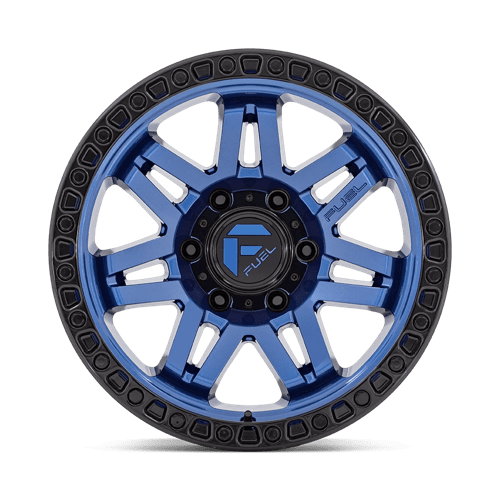 Fuel 1PC D81317907545 D813 17X9 5X5.0 DRK-BLUE BLK-RG -12MM - Truck Part Superstore