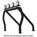 Go Rhino 9809560SSB Bed Bars Complete Kit - Single Bar/Single Kicker (Between wheel wells) - Black - Truck Part Superstore