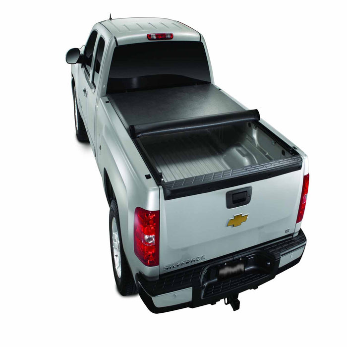 TrailFX TFX1211 Soft Roll-Up Velcro (R) Lockable With Tailgate Lock Black Vinyl With Alum Rails - Truck Part Superstore