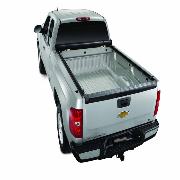 TrailFX TFX2206 Soft Roll-Up Velcro (R) Lockable With Tailgate Lock Black Vinyl With Alum Rails - Truck Part Superstore