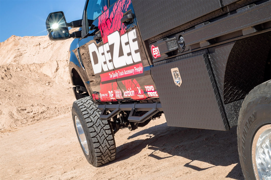 Dee Zee DZ66321TB Hex Series Side Step; 6 in.; Textured Black; Cab Length; - Truck Part Superstore