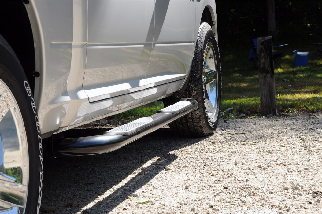 Dee Zee DZ372211 UltraBlack Powder Coated Steel Side Steps 3 in. Round Cab Length; - Truck Part Superstore