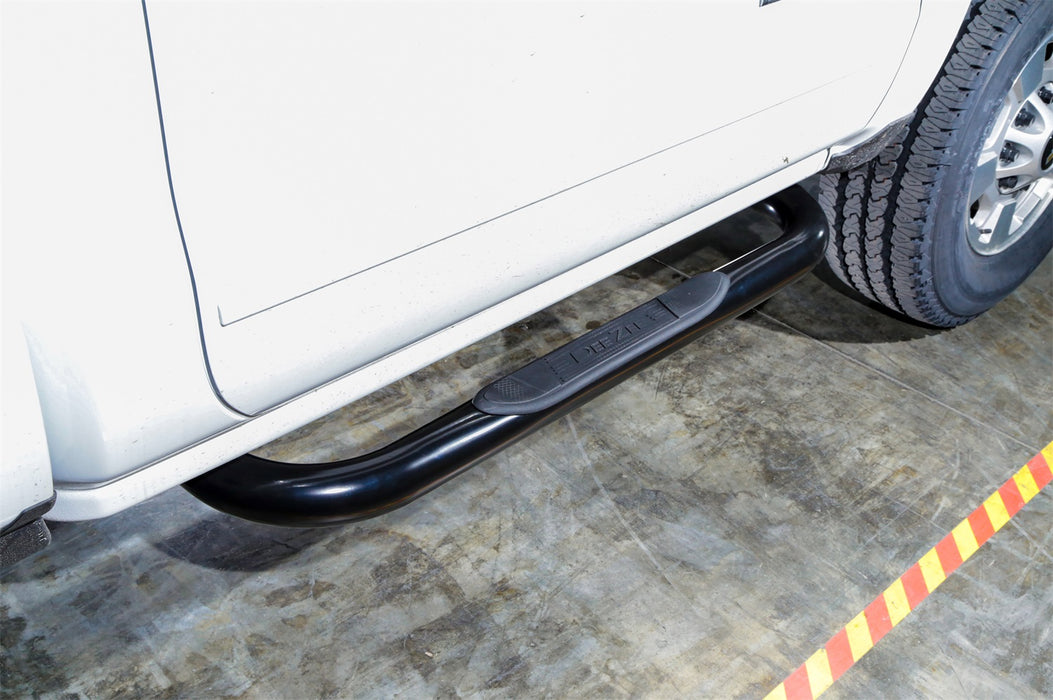 Dee Zee DZ370311 UltraBlack Powder Coated Steel Side Steps 3 in. Round Cab Length; - Truck Part Superstore