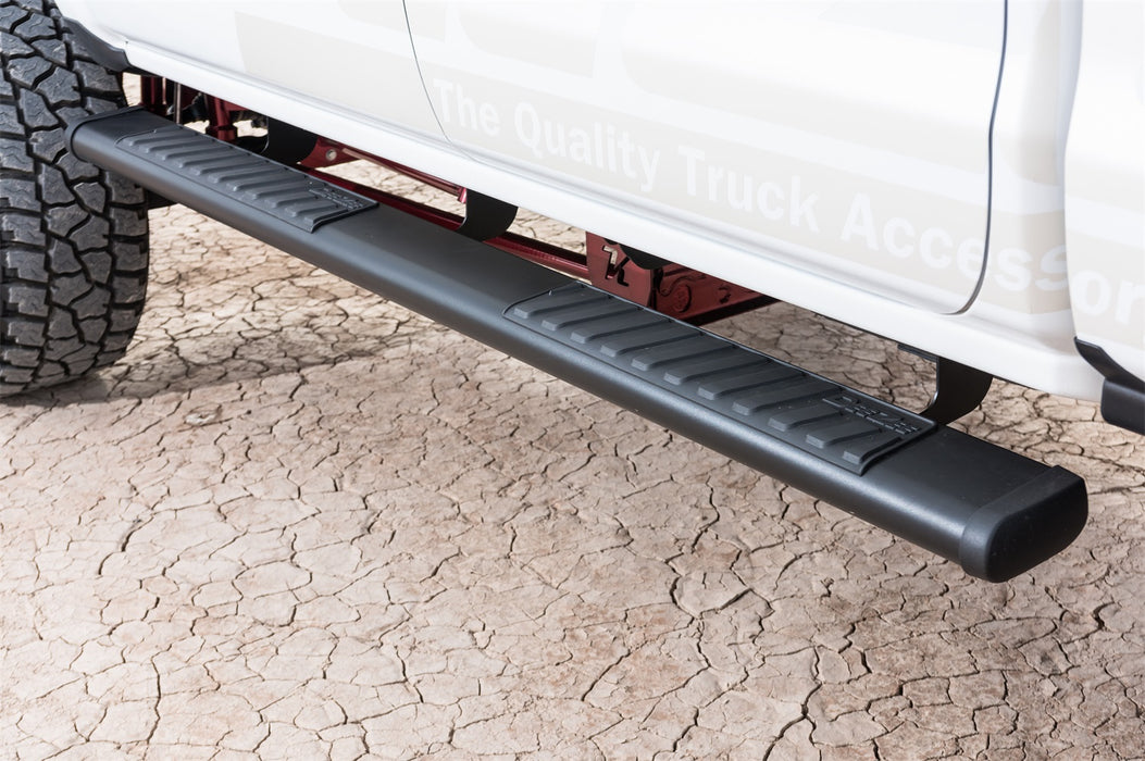 Dee Zee DZ16111 Textured Black Steel Side Steps 6 in. Oval Cab Length - Truck Part Superstore
