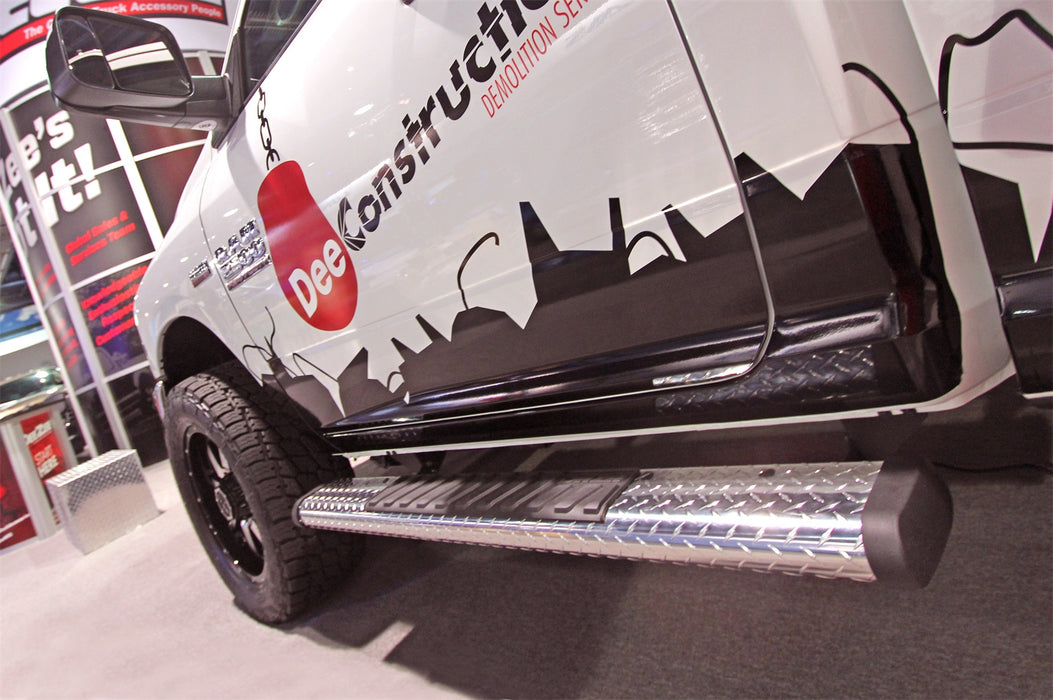 Dee Zee DZ16401 Brite-Tread Aluminum Side Step 6 in. Oval Cab Length - Truck Part Superstore