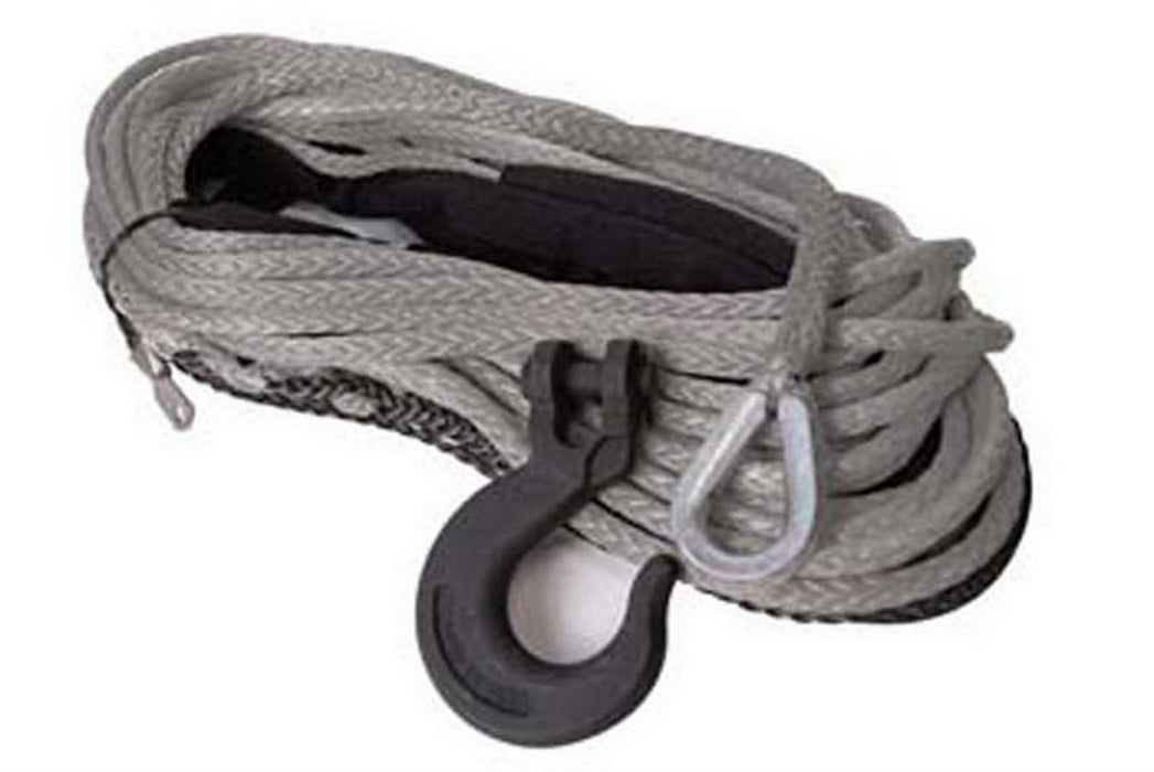 Mile Marker 19-52014-50 50 Foot Synthetic Rope Assembly 1/4 Inch x 50 Foot 7740 LBS Break Force Gray Mile Marker - Truck Part Superstore