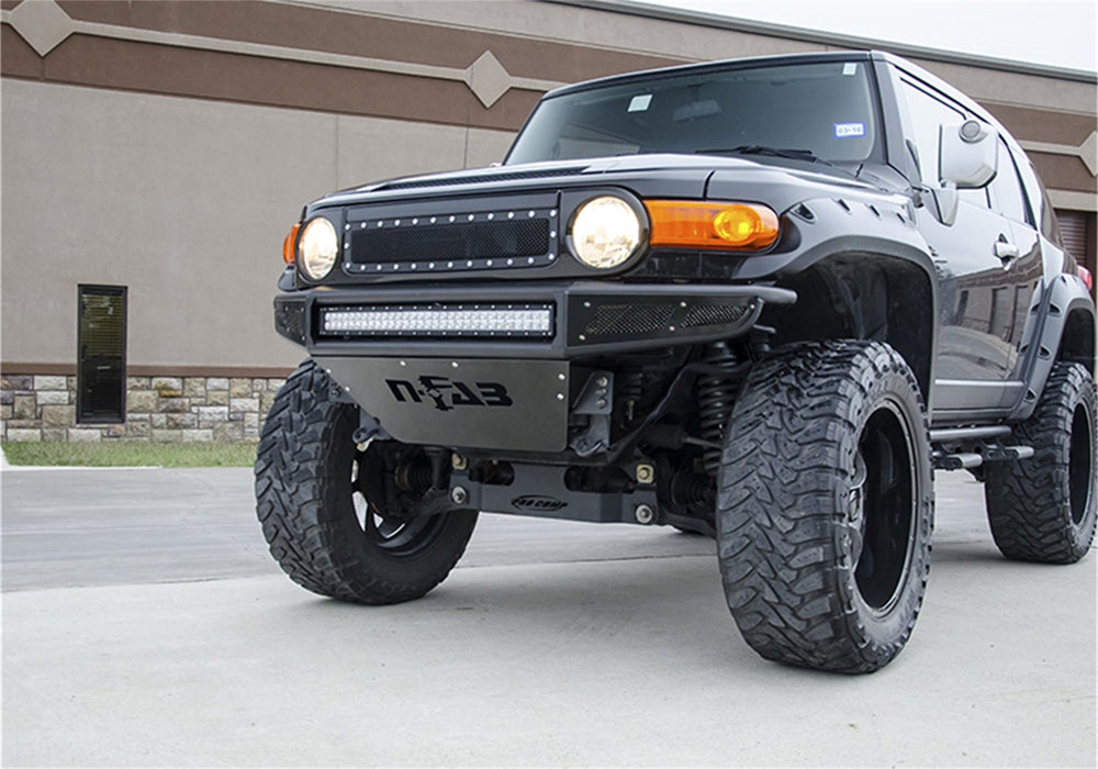 N-Fab T061MRDS-GB M-RDS PreRunner Front Bumper (1 Pc) w/Skid Plate-06-18 FJ Cruiser-Gloss Blk - Truck Part Superstore