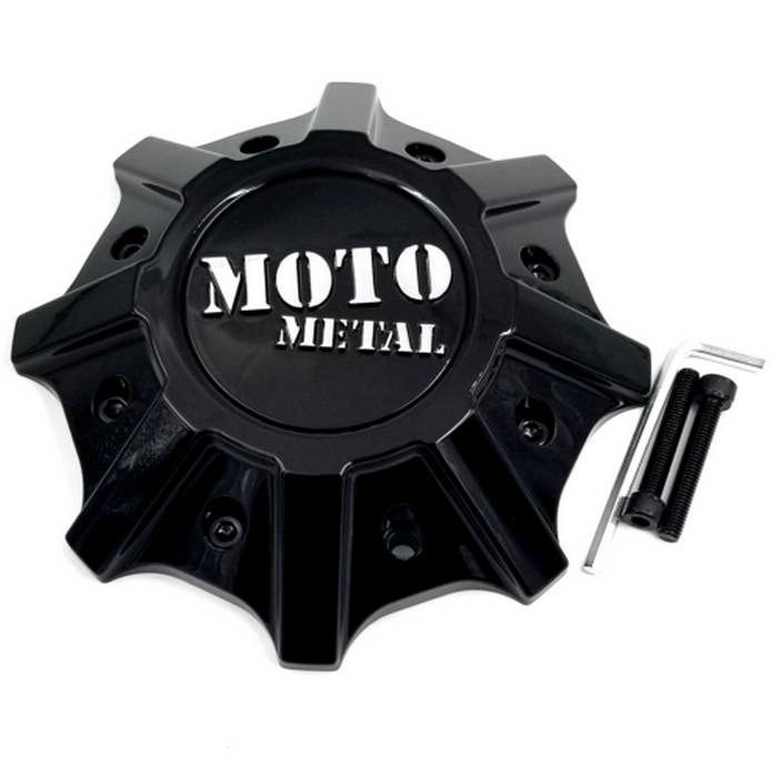 Moto Metal T142L215-H48-S1 MOTO CAP (EXCL 20X9 +18) - GLOSS BLACK - Truck Part Superstore