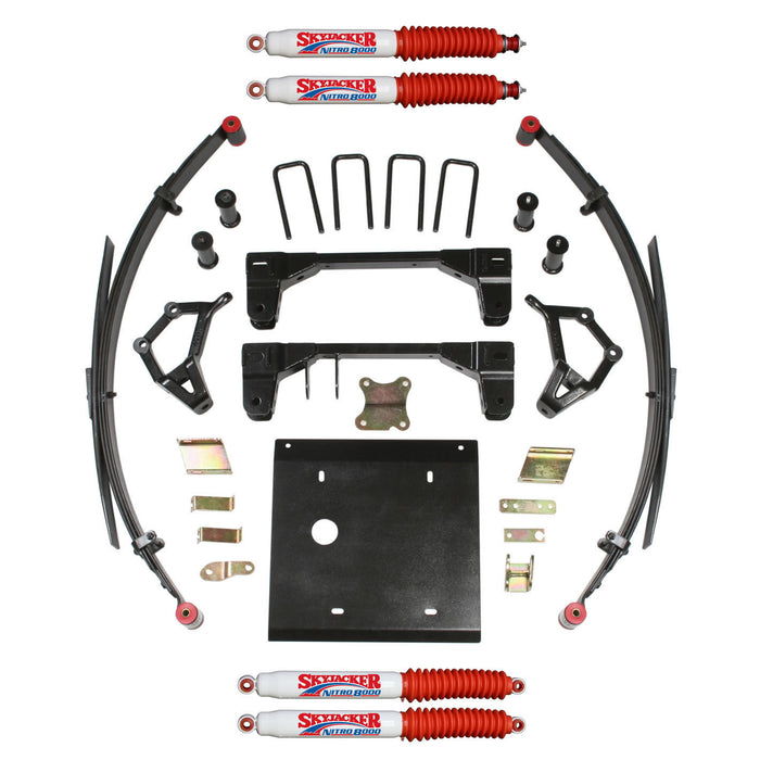 Skyjacker T432RKS-N Suspension Lift Kit 86-89 4 Runner w/Shock Nitro Shocks 4 Inch Lift 3.25 Inch Wide Rear U-Bolts Red Skyjacker - Truck Part Superstore