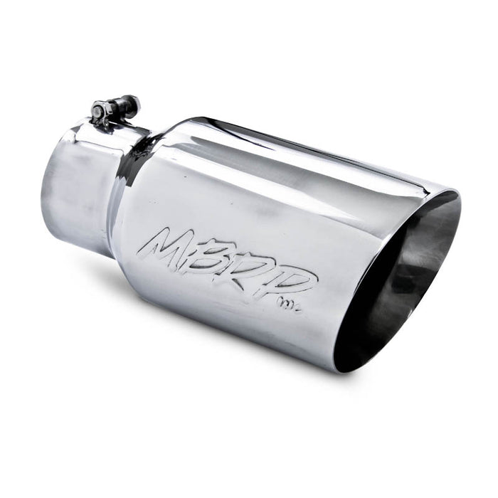 MBRP T5072 Exhaust Tail Pipe Tip 6 Inch O.D. Dual Wall Angled 4 Inch Inlet 12 Inch Length T304 Stainless Steel MBRP - Truck Part Superstore