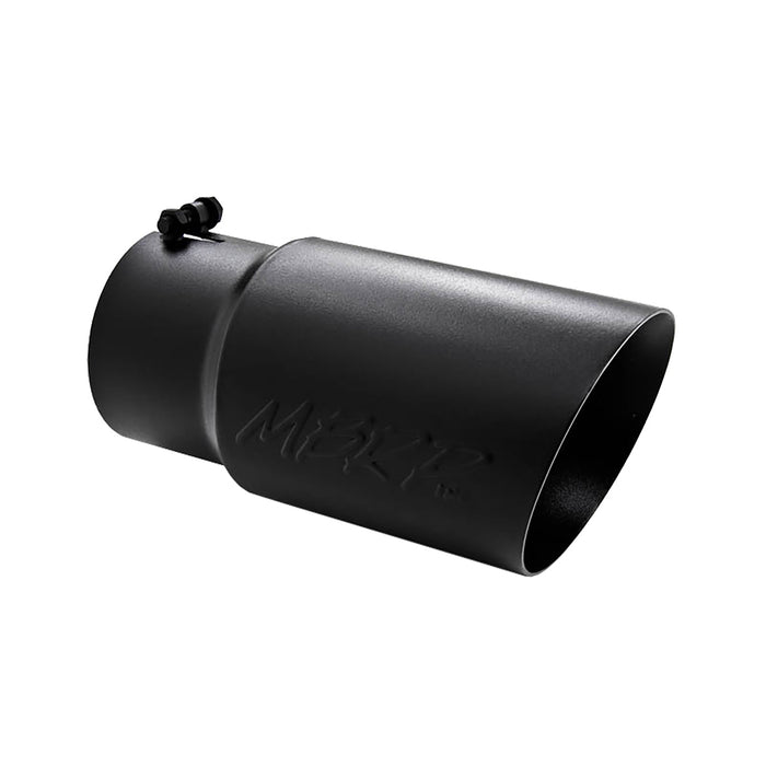 MBRP T5074BLK Exhaust Tip 6 Inch O.D. Dual Wall Angled 5 Inch Inlet 12 Inch Length-Black Finish MBRP - Truck Part Superstore