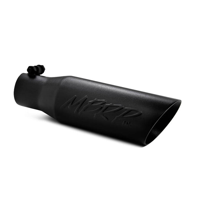 MBRP T5106BLK Exhaust Tip 3 1/2 Inch O.D. Dual Wall Angled 2 1/2 Inch Inlet 12 Inch Length Black Finish MBRP - Truck Part Superstore