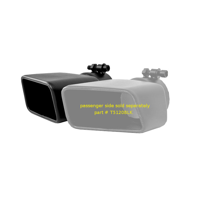 MBRP T5119BLK Exhaust Tip Rectangle Angled Cut Fits 3 Inch Systems Driver Side MBRP - Truck Part Superstore