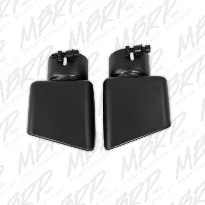 MBRP T5119BLK Exhaust Tip Rectangle Angled Cut Fits 3 Inch Systems Driver Side MBRP - Truck Part Superstore