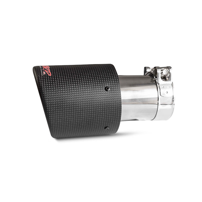 MBRP T5122CF Exhaust Tip 4 Inch O.D. Dual Wall Angled 3 Inch Inlet 7.7 Inch Length Carbon Fiber MBRP - Truck Part Superstore