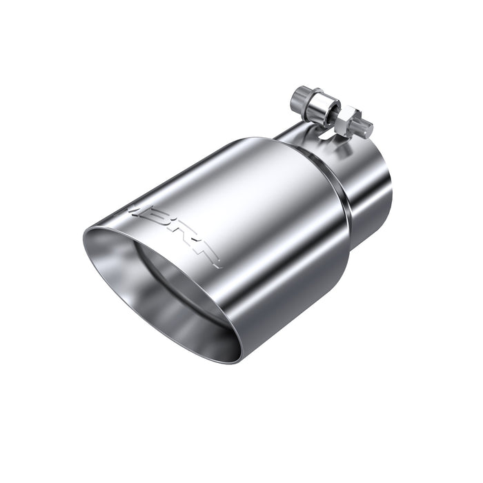 MBRP T5122 Exhaust Tip 4 Inch O.D. Dual Wall Angled Rolled End Fits Aluminized Steel 3 Inch Systems MBRP - Truck Part Superstore