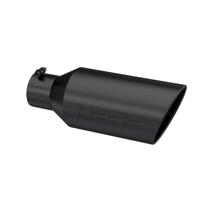 MBRP T5126BLK Exhaust Tip 7 Inch O.D. Rolled End 4 Inch Inlet 18 Inch Length Black Coated MBRP - Truck Part Superstore