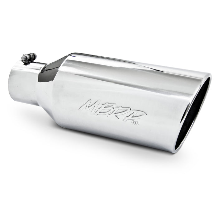 MBRP T5126 Exhaust Tail Pipe Tip 7 Inch O.D. Rolled End 4 Inch Inlet 18 Inch Length T304 Stainless Steel MBRP - Truck Part Superstore