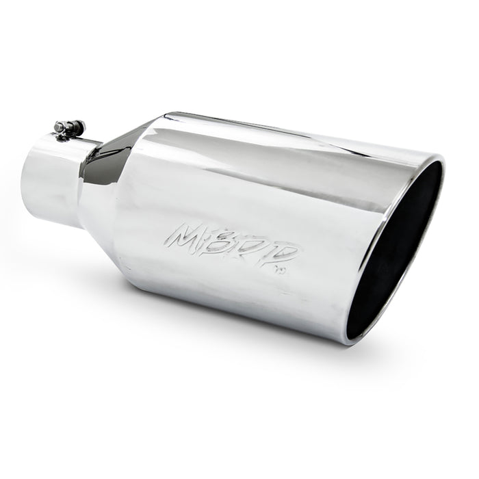 MBRP T5128 Exhaust Tip 8 Inch O.D. Rolled End 4 Inch Inlet 18 Inch Length T304 Stainless Steel MBRP - Truck Part Superstore