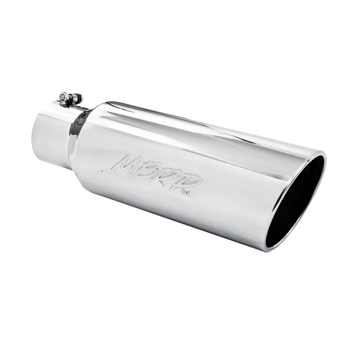 MBRP T5130 Exhaust Tip 6 Inch O.D. Rolled End 4 Inch Inlet 18 Inch Length T304 Stainless Steel MBRP - Truck Part Superstore