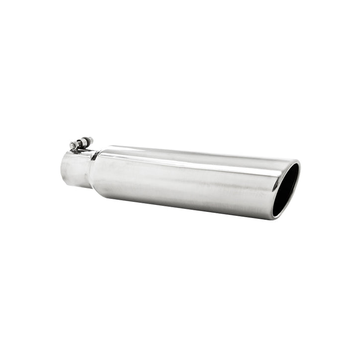 MBRP Exhaust T5142 3.5in. OD; 2.5in. inlet; 16in. in length; Angled Cut Rolled End; No Weld - Truck Part Superstore