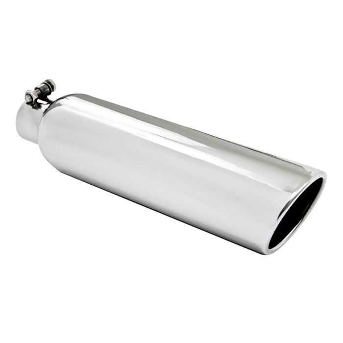 MBRP Exhaust T5144 4in. OD; 2.25in. inlet; 16in. in length; Angled Cut Rolled End; No weld - Truck Part Superstore