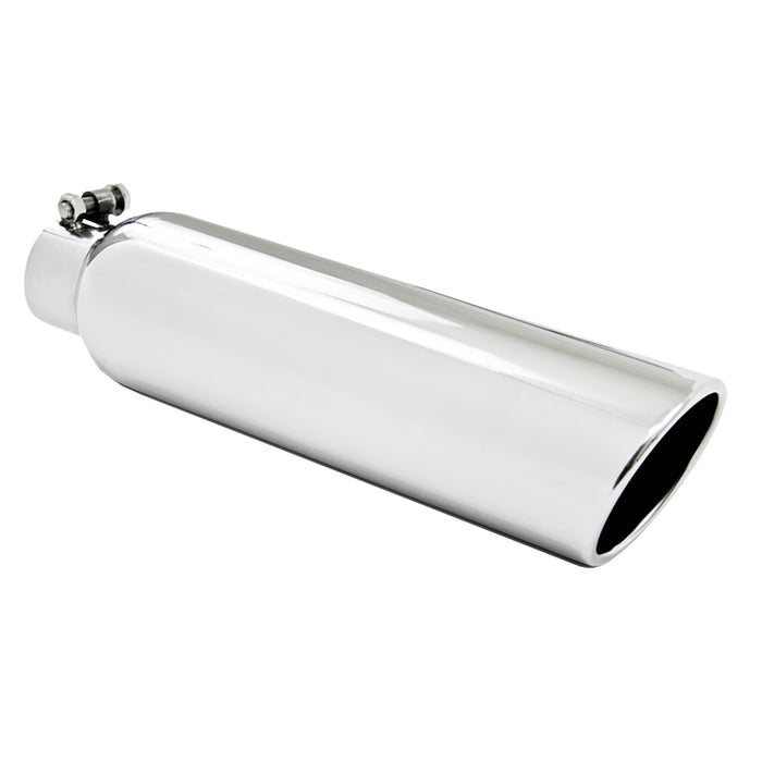 MBRP Exhaust T5145 4in. OD; 2.5in. inlet; Angled Cut Rolled End; Clampless; no weld - Truck Part Superstore