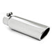 MBRP T5148 3.5 Inch OD 2.5 Inch Inlet 12 Inch Length Angled Cut Rolled End Clampless-No Weld T304 Stainless Steel MBRP - Truck Part Superstore