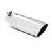 MBRP T5149 4 Inch OD 2.25 Inch Inlet 12 Inch Length Exhaust Tail Pipe Tip Angled Cut Rolled End Clampless No Weld T304 Stainless Steel MBRP - Truck Part Superstore