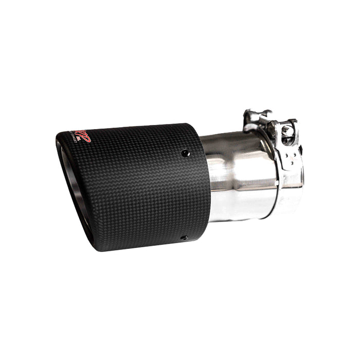 MBRP Exhaust T5151CF Tip; 4.5in OD; 3in Inlet; 7.7in Length; Angled; CF - Truck Part Superstore