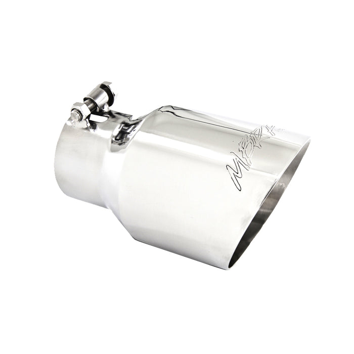 MBRP T5151 Exhaust Tip 4.5 Inch O.D. Dual Wall Angled 3 Inch Inlet 7.7 Inch Length T304 Stainless Steel MBRP - Truck Part Superstore