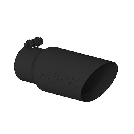 MBRP T5156BLK Exhaust Tip 4 Inch O.D. Dual Wall Angled 3 Inch Inlet 10 Inch Length Black MBRP - Truck Part Superstore