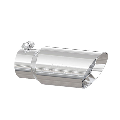 MBRP T5156 Exhaust Tip 4 Inch O.D. Dual Wall Angled 3 Inch Inlet 10 Inch Length T304 Stainless Steel MBRP - Truck Part Superstore
