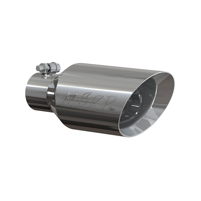 MBRP T5161 Exhaust Tip 4 1/2 Inch O.D. Dual Wall Angle Rolled End 2.5 Inch Inlet 11 Inch Length T304 Stainless Steel MBRP - Truck Part Superstore