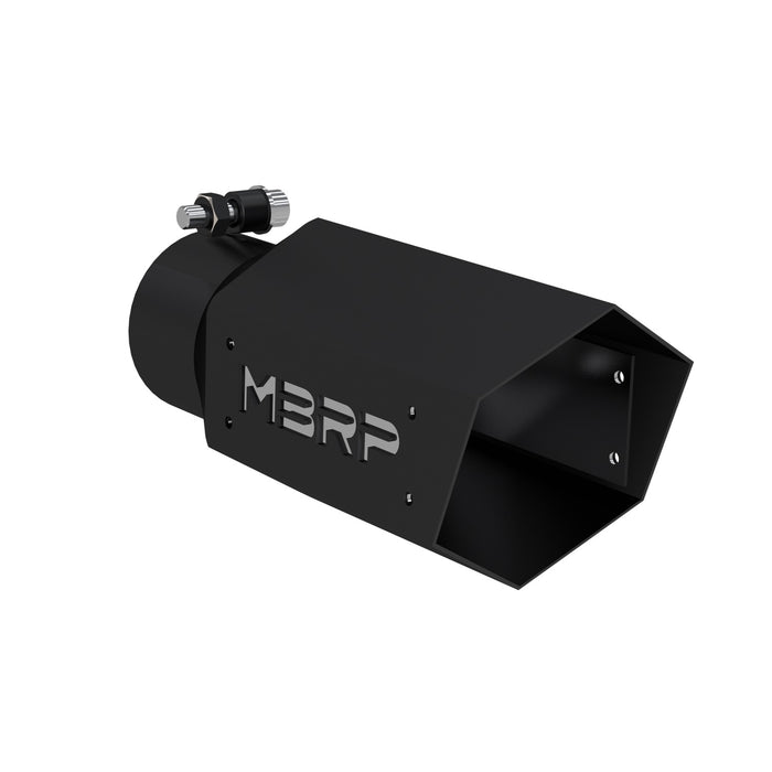 MBRP Exhaust T5169BLK MBRP Black Series Universal 3" Hexagon Shaped Tip. - Truck Part Superstore