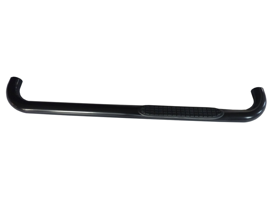 TrailFX 1130301043 3 Inch Round Bent Powder Coated Black Steel Without End Caps Rocker Panel Mount - Truck Part Superstore