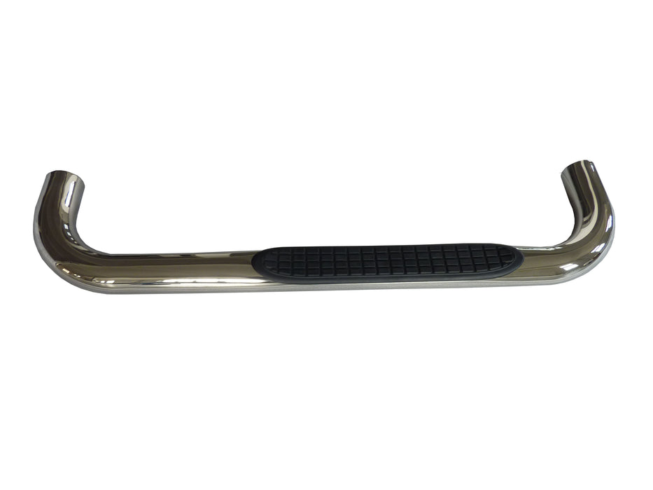 TrailFX 1130301971 3 Inch Round Bent Pol Stainless Steel Without End Caps Rocker Panel Mount - Truck Part Superstore