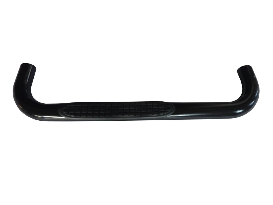 TrailFX 1130301973 3 Inch Round Bent Powder Coated Black Steel Without End Caps Rocker Panel Mount - Truck Part Superstore