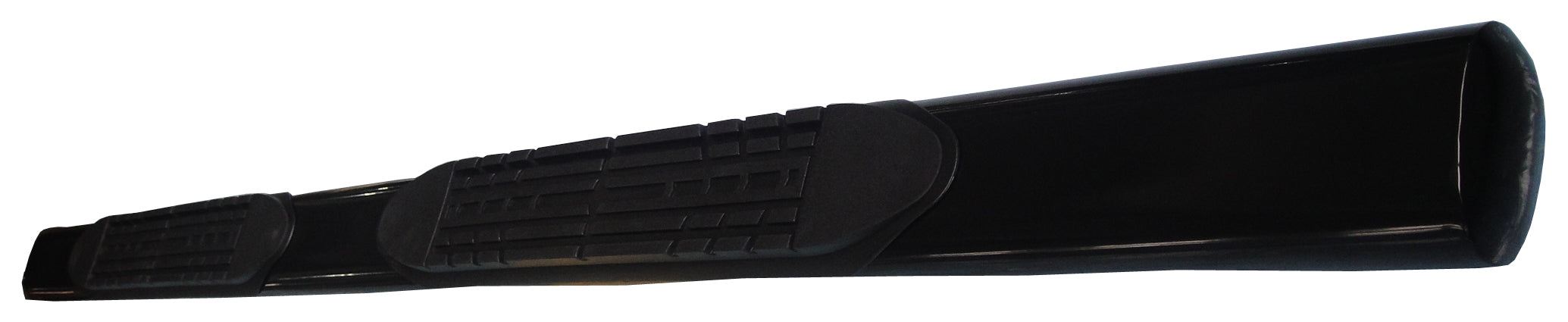 TrailFX 2930308993 4 Inch Oval Straight Pwdr Ctd Black Mild Steel With 4 Pins Per Pad - Truck Part Superstore