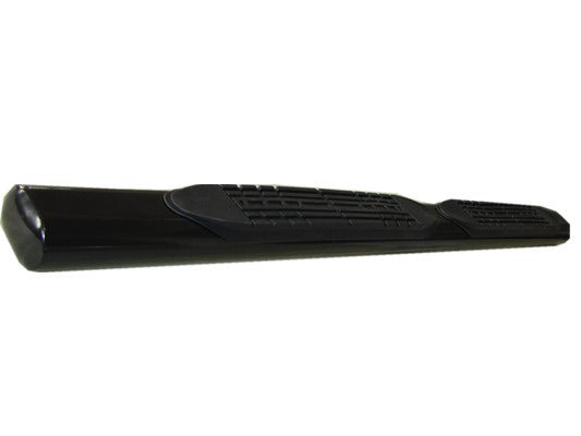 TrailFX 2940413053 4 Inch Oval Straight Powder Coated Black Mild Steel Rocker Panel Mount - Truck Part Superstore