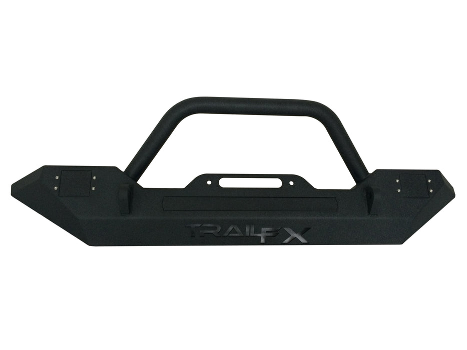 TrailFX J031T 1 Pc Direct-Fit W/Bull Bar W/WIn Mount W/D-Ring Mounts Textured Black Steel - Truck Part Superstore