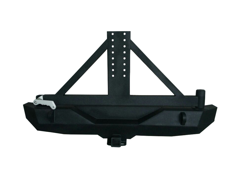 TrailFX J032T 1 Pc Direct-Fit Class III Hitch Tube W/D-Ring Mounts Black Steel W/Tire Carr - Truck Part Superstore