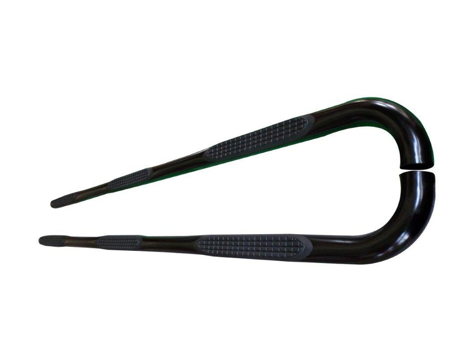 TrailFX A3012B W/Step Pads W/Bed Step 3 In Round Bent Pwdr Ctd Black Mild Steel W/O End Caps - Truck Part Superstore